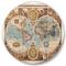Designart - Ancient Map of The World VIII - Vintage Metal Circle Wall Art
